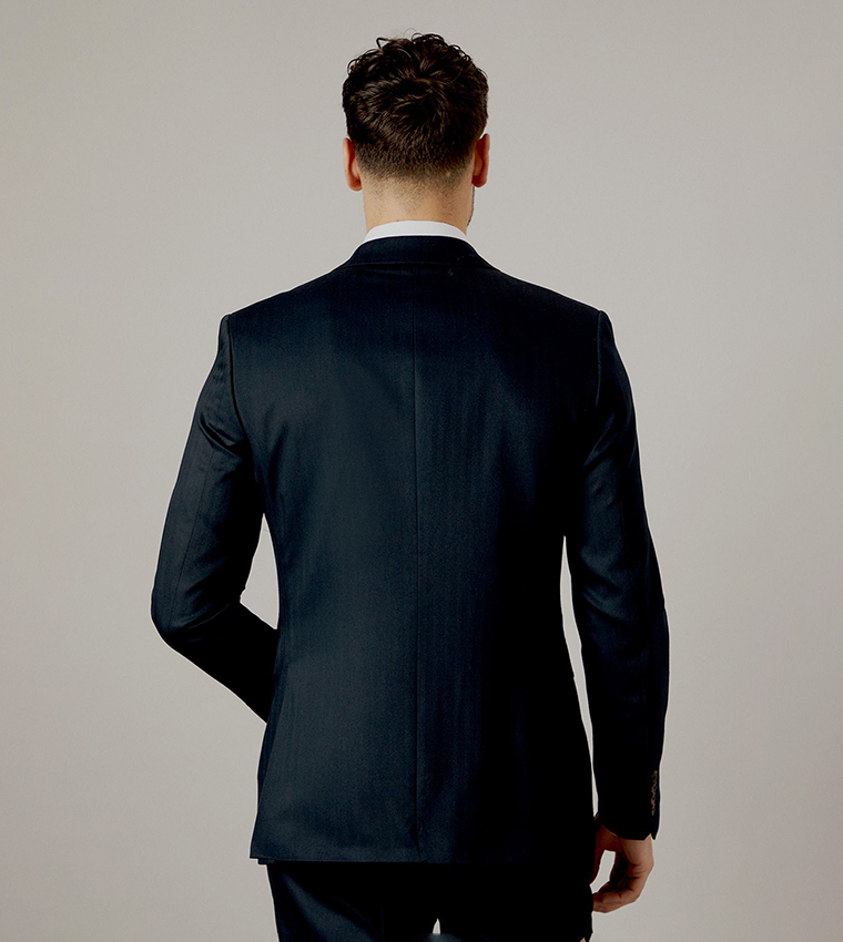 Herringbone Tailored Fit Blazer