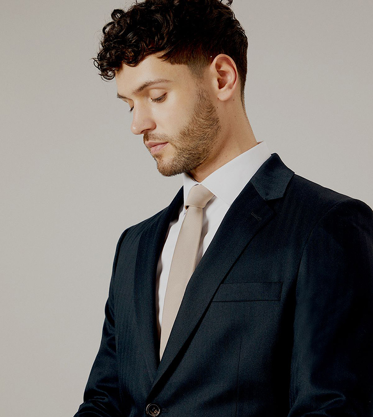 Herringbone Tailored Fit Blazer