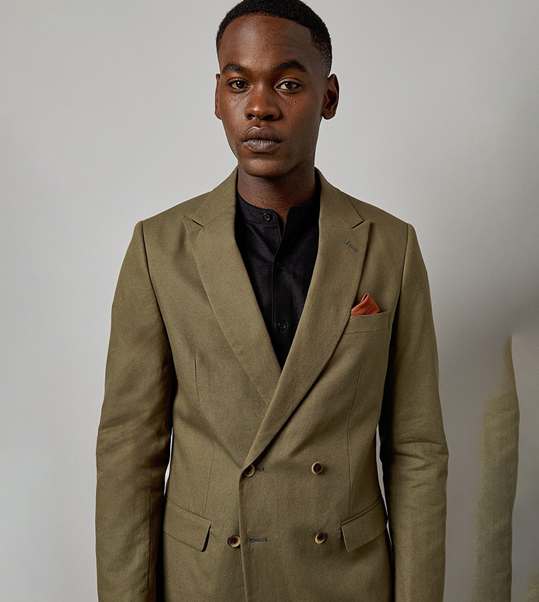 Linen Double Breasted Blazer