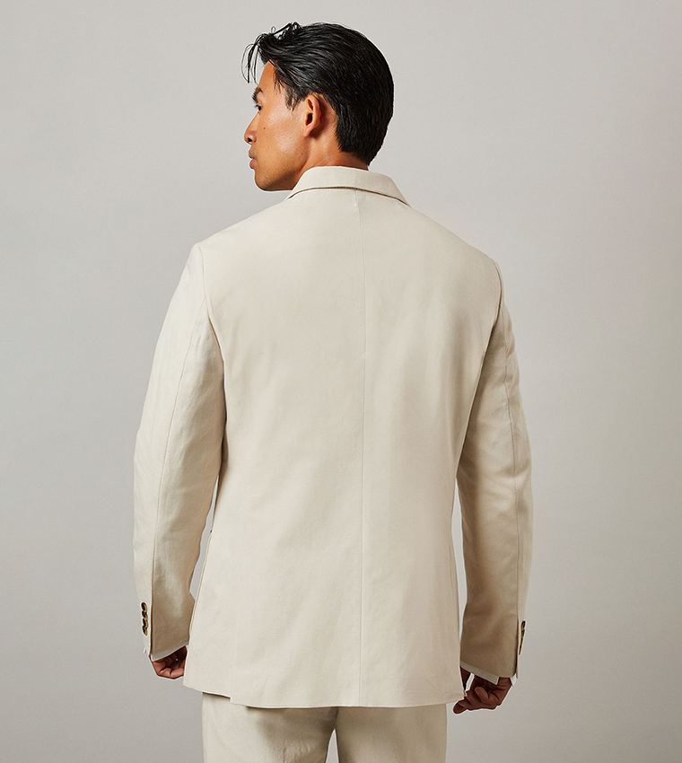 Linen Long Sleeves Slim Fit Blazer