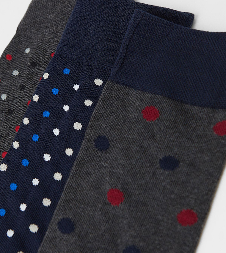 3-Pack Printed Crew Socks