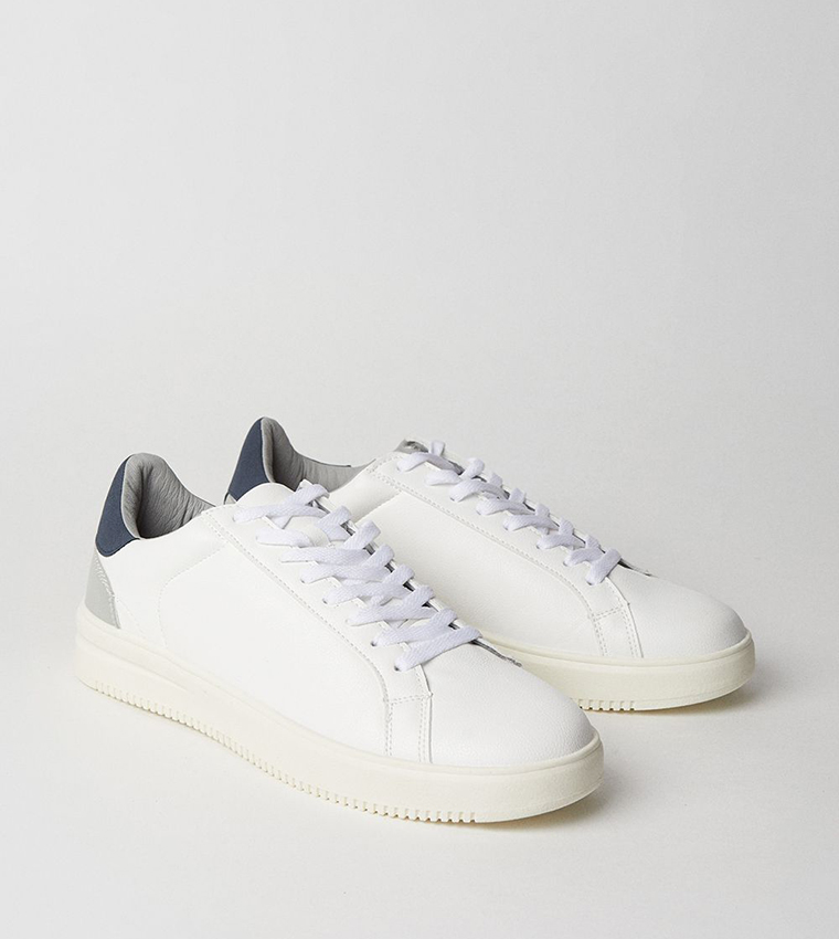 Leather Lace-Up Sneakers