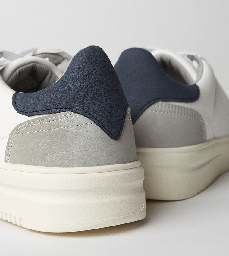 Leather Lace-Up Sneakers