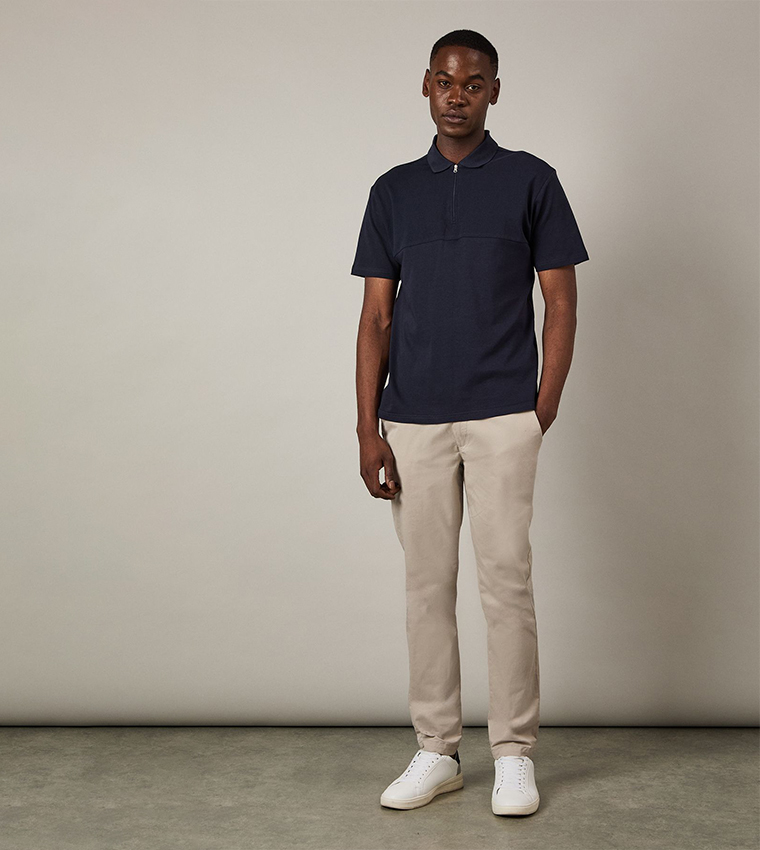 Birdseye Yoke Polo T-Shirt