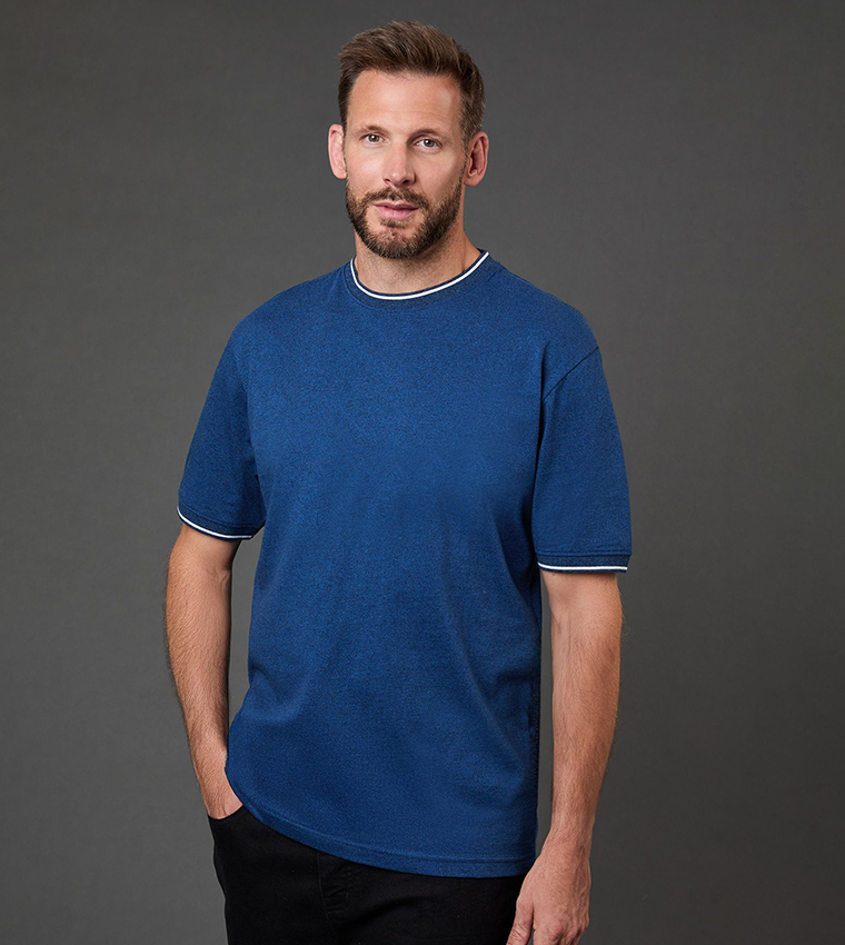 Contrast Tipped Crew Neck T-Shirt
