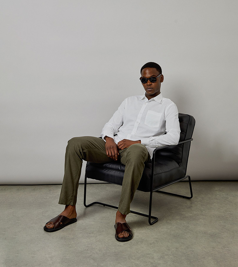 Linen Blend Long Sleeves Shirt