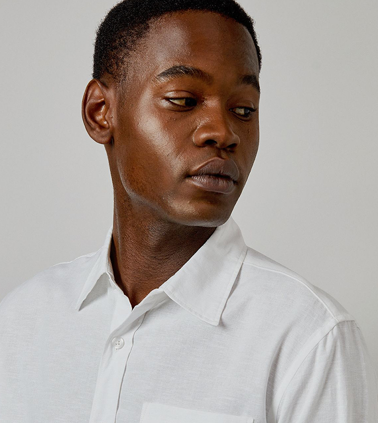 Linen Blend Long Sleeves Shirt