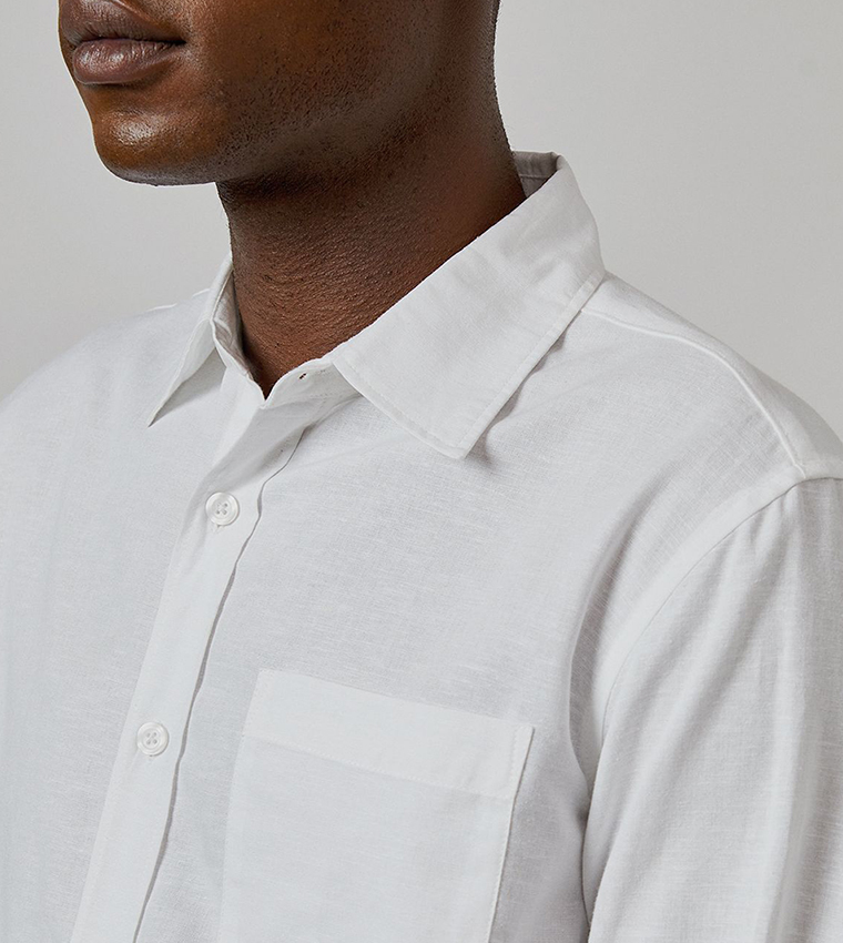 Linen Blend Long Sleeves Shirt