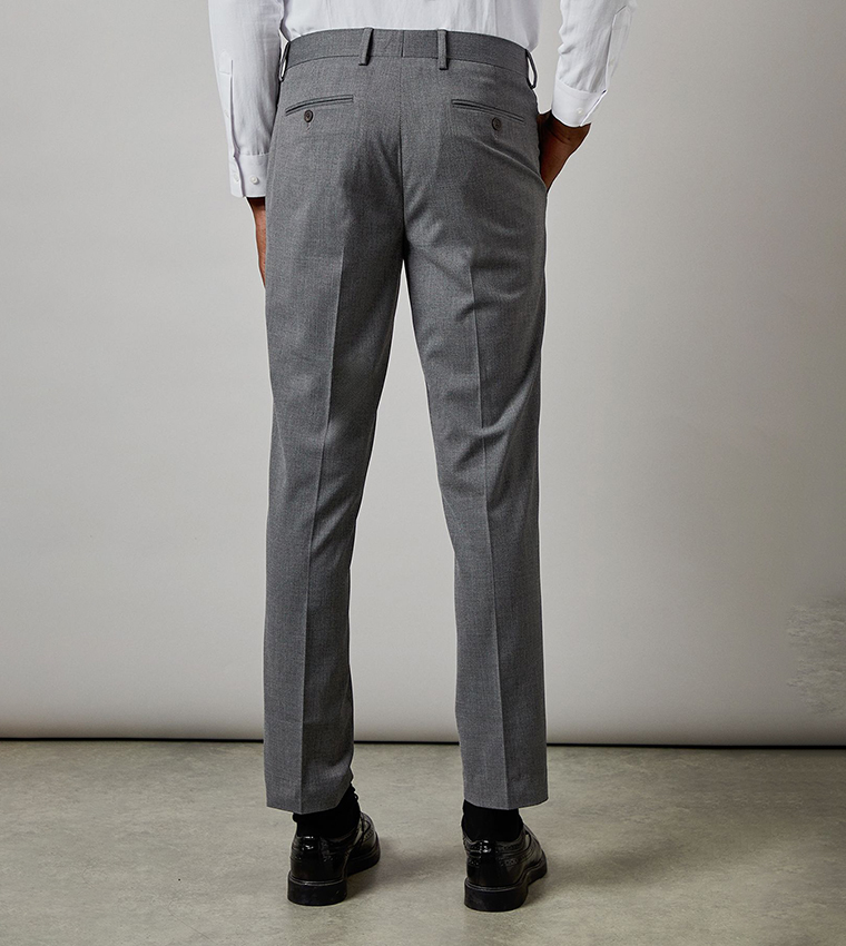 Twill Slim Fit Formal Trousers