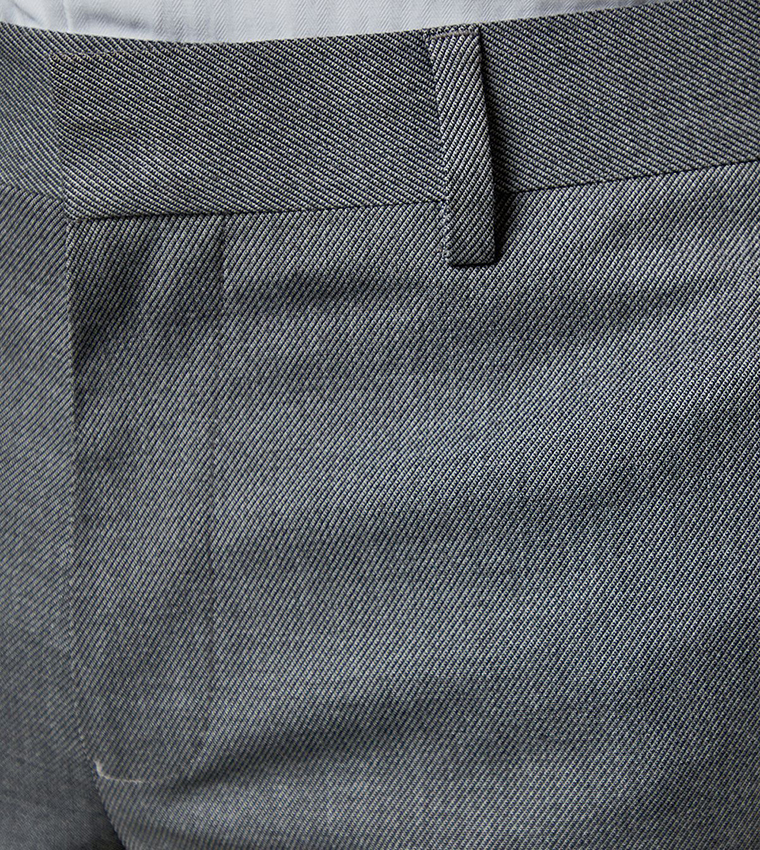 Twill Slim Fit Formal Trousers