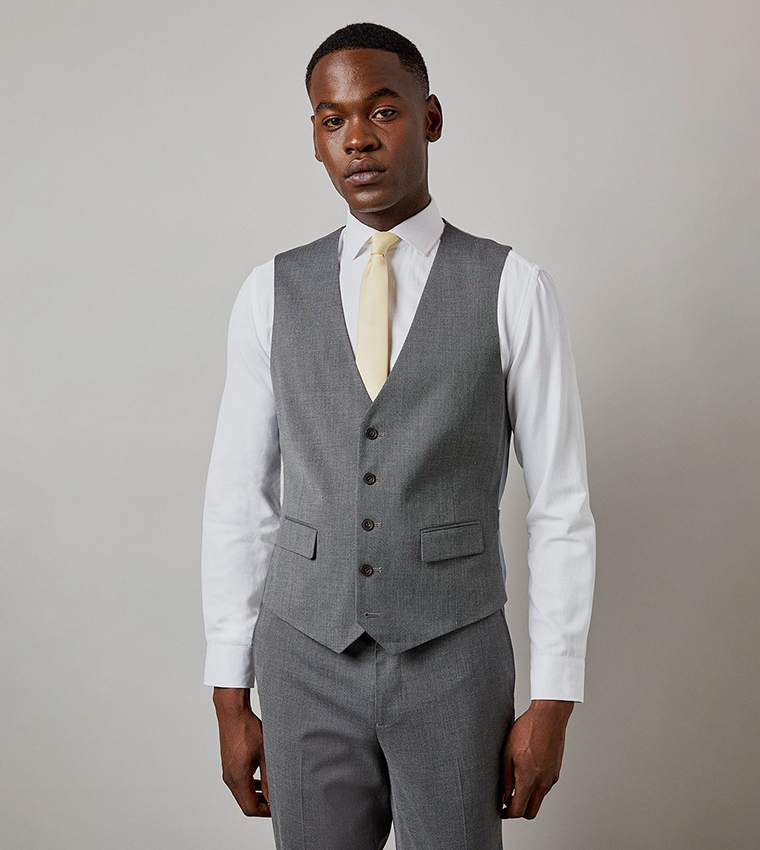 Twill V-Neck Waistcoat