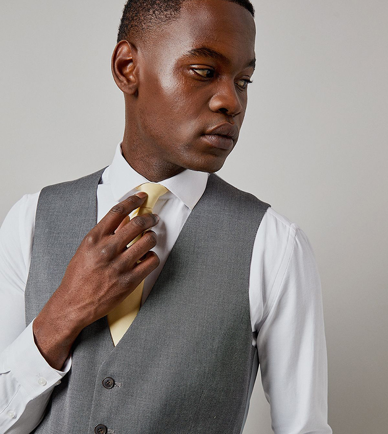 Twill V-Neck Waistcoat