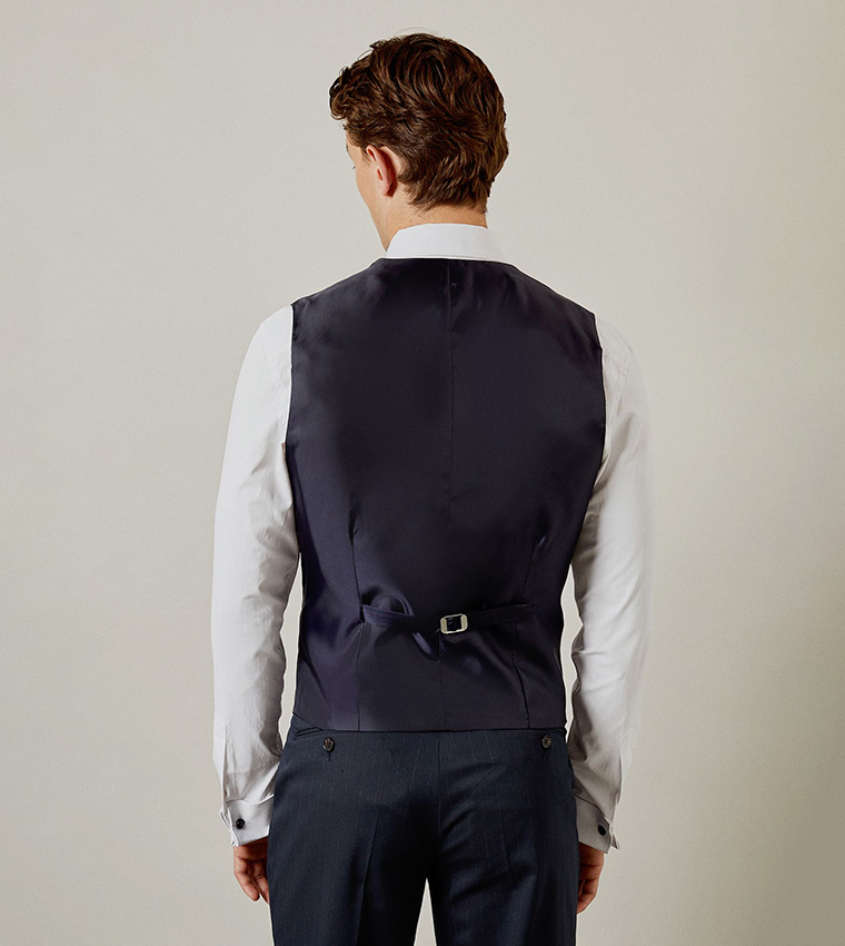 Pinstriped V-Neck Waistcoat