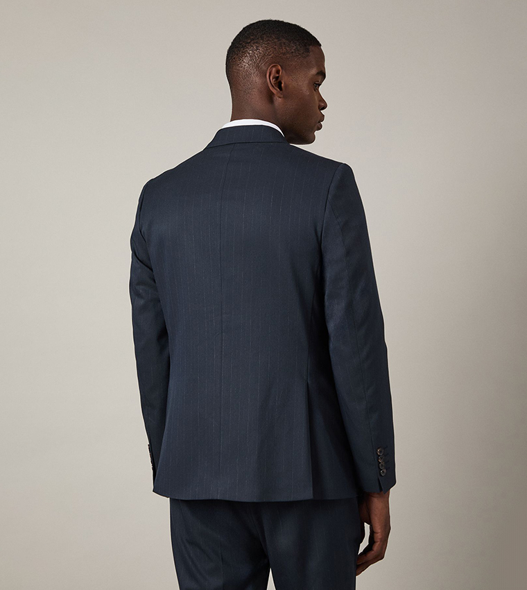 Pinstriped Double Breasted Blazer
