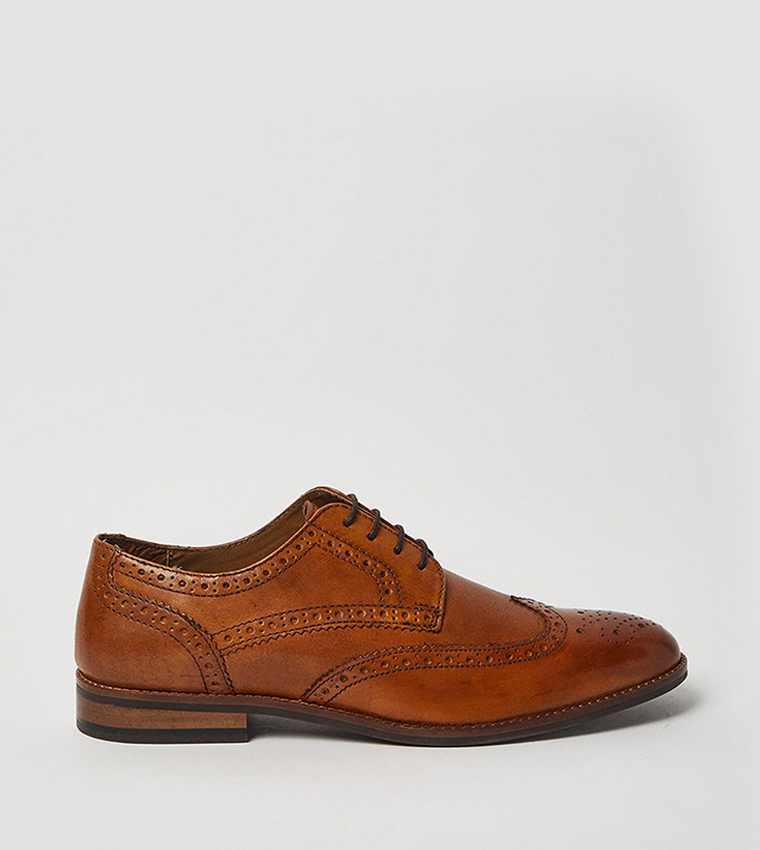 Leather Lace-Up Brogues
