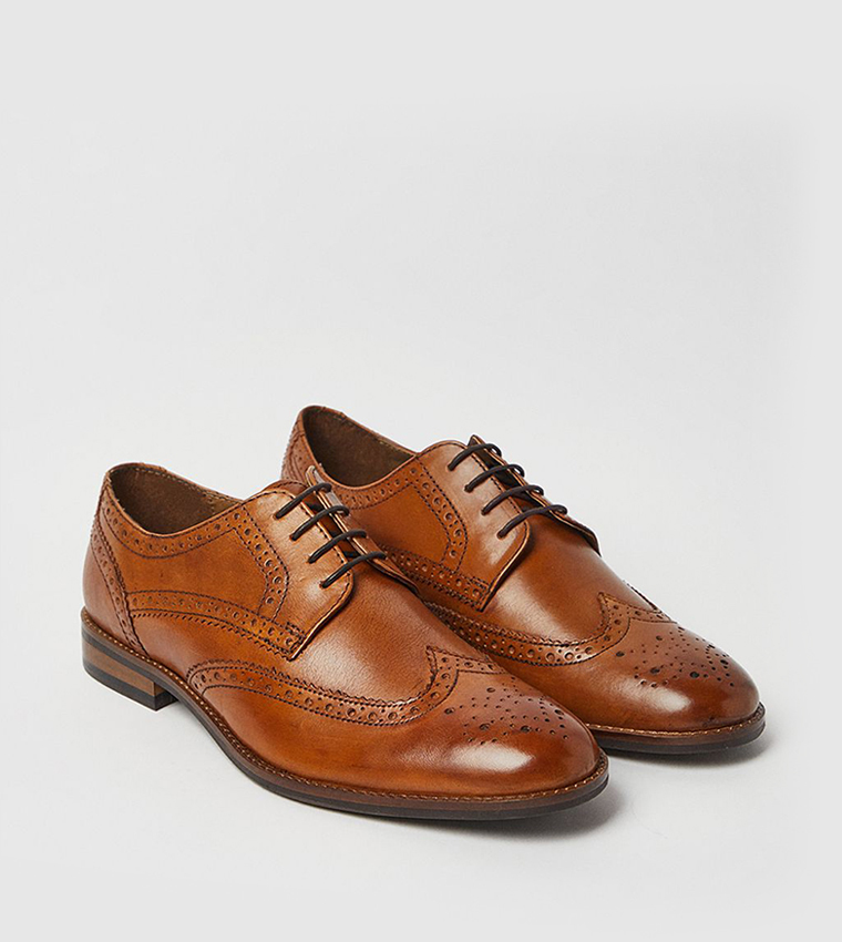 Leather Lace-Up Brogues