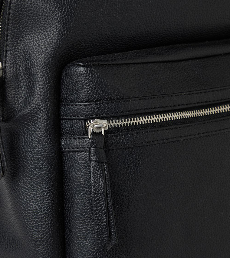 Grain Faux Leather Commuter Backpack