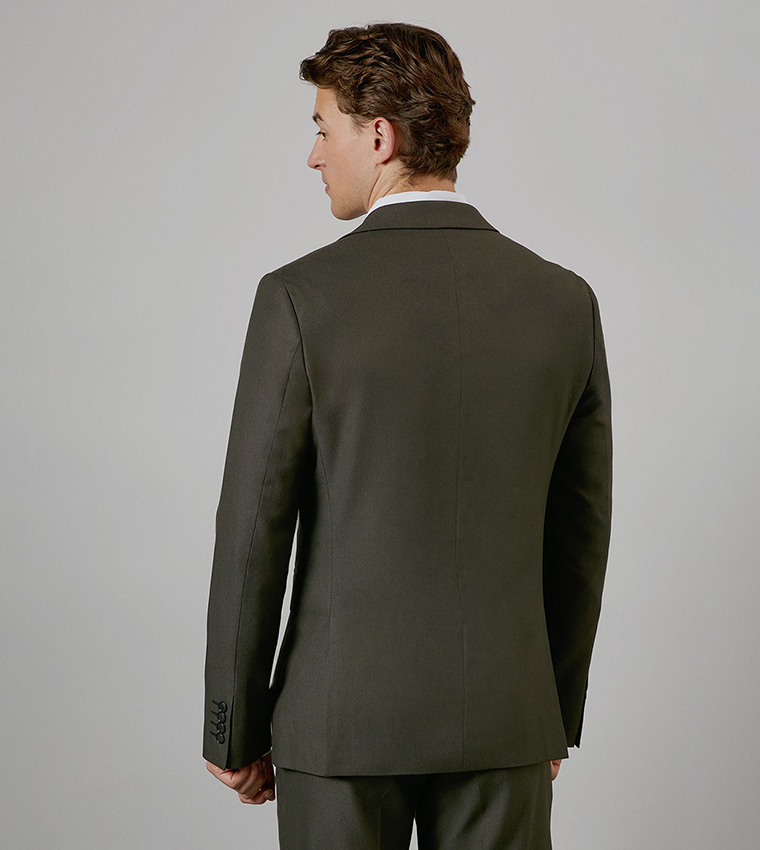 Textured Stretch Slim Fit Blazer