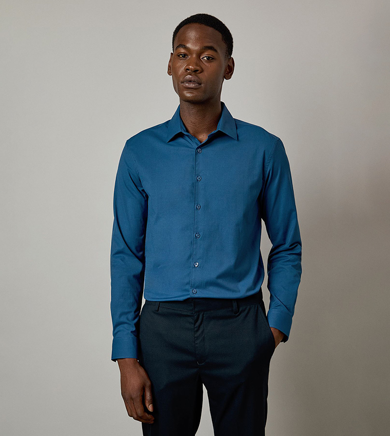 Easy Iron Slim Fit Long Sleeves Formal Shirt