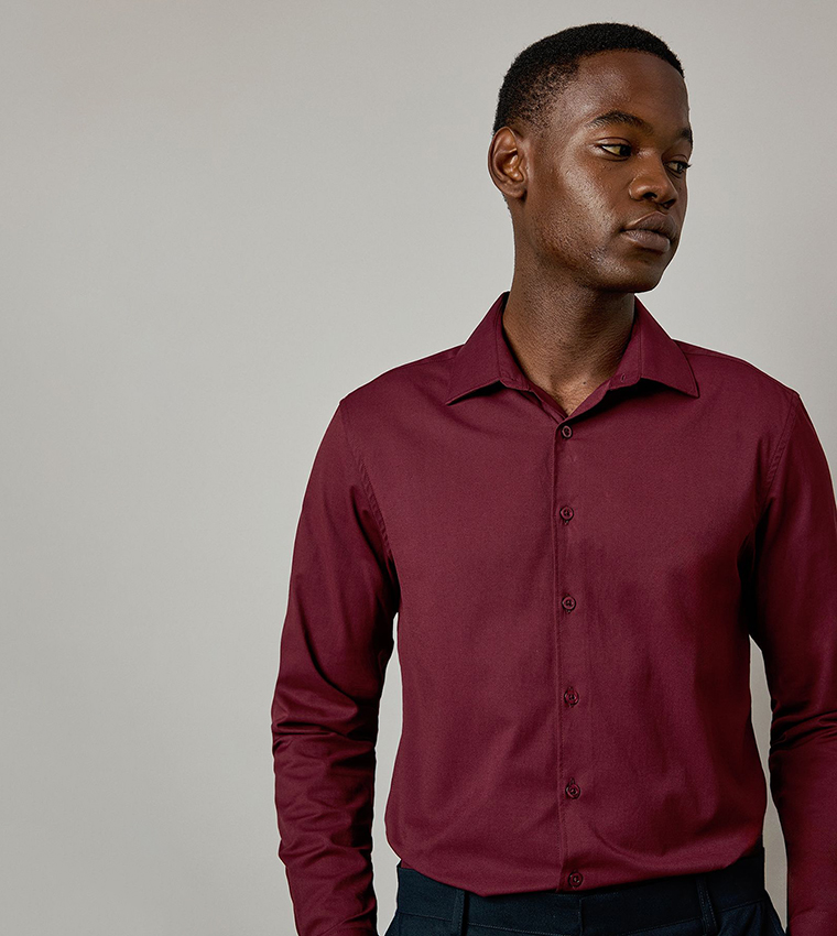 Easy Iron Slim Fit Long Sleeves Formal Shirt