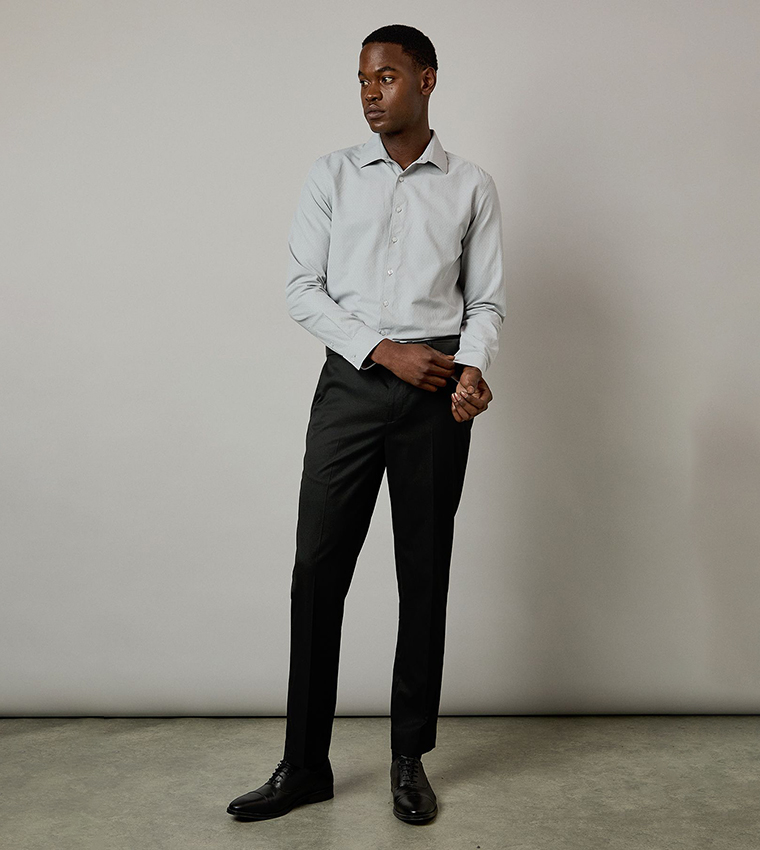 Dobby Slim Fit Long Sleeves Formal Shirt
