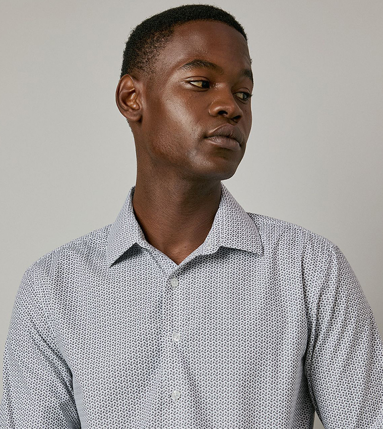 Paisley Print Slim Fit Long Sleeves Shirt