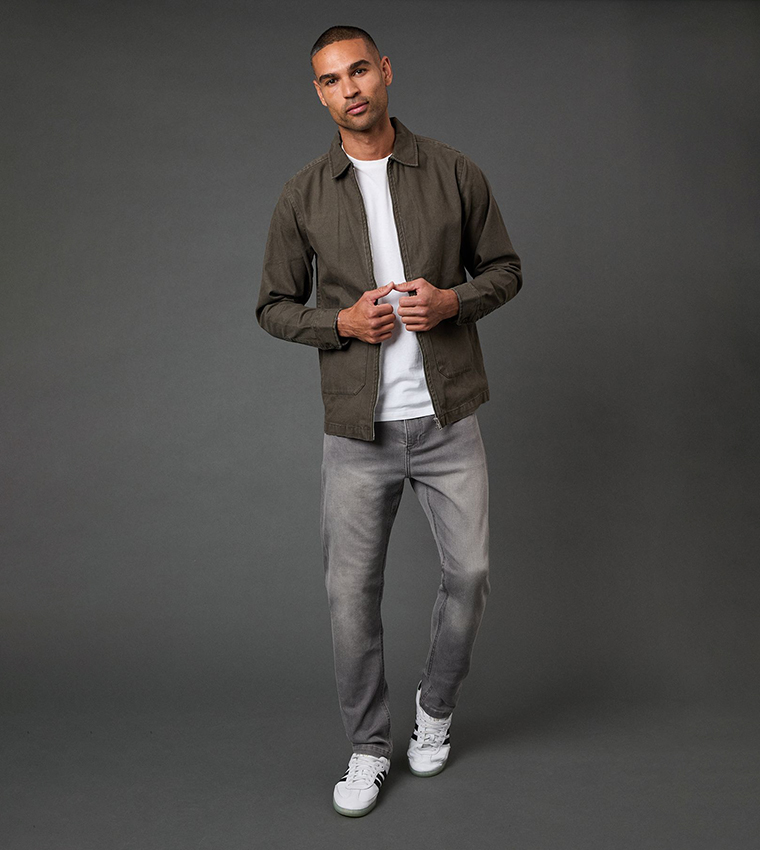 Faded Stretch Slim Fit Jeans