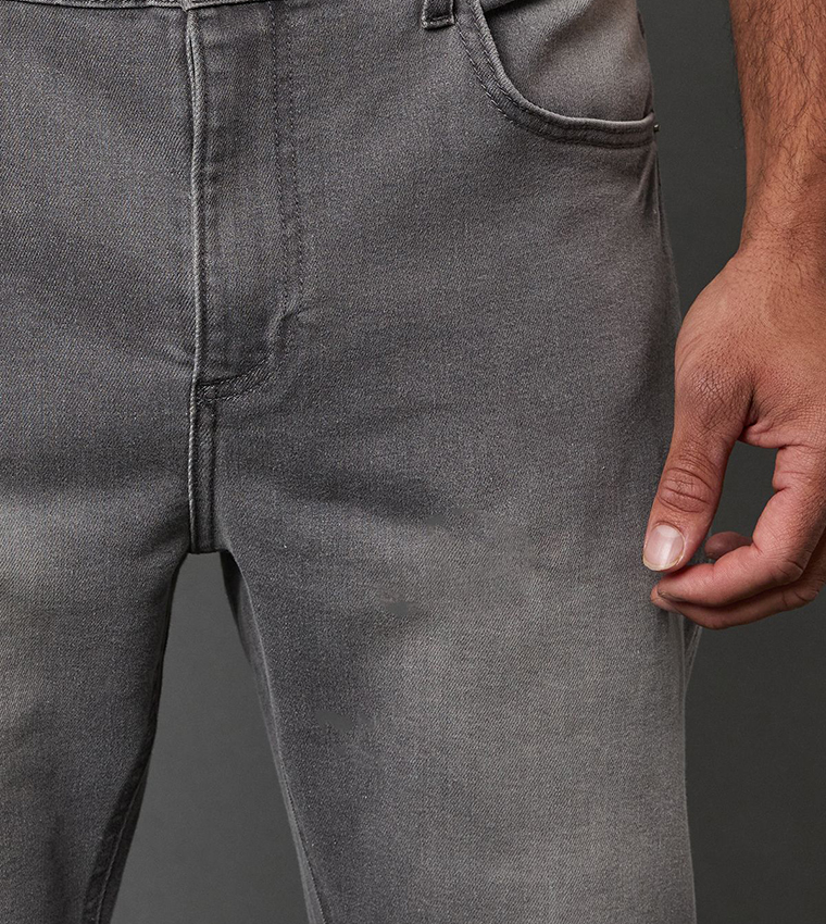 Faded Stretch Slim Fit Jeans