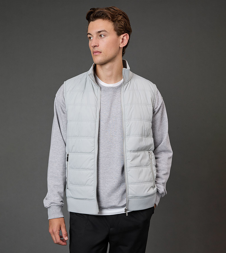 Solid Hybrid Quilted Gilet