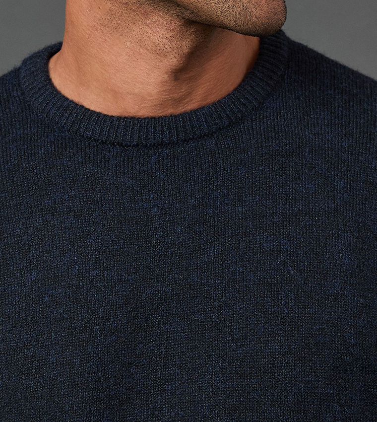 Textured Crew Neck Sweater