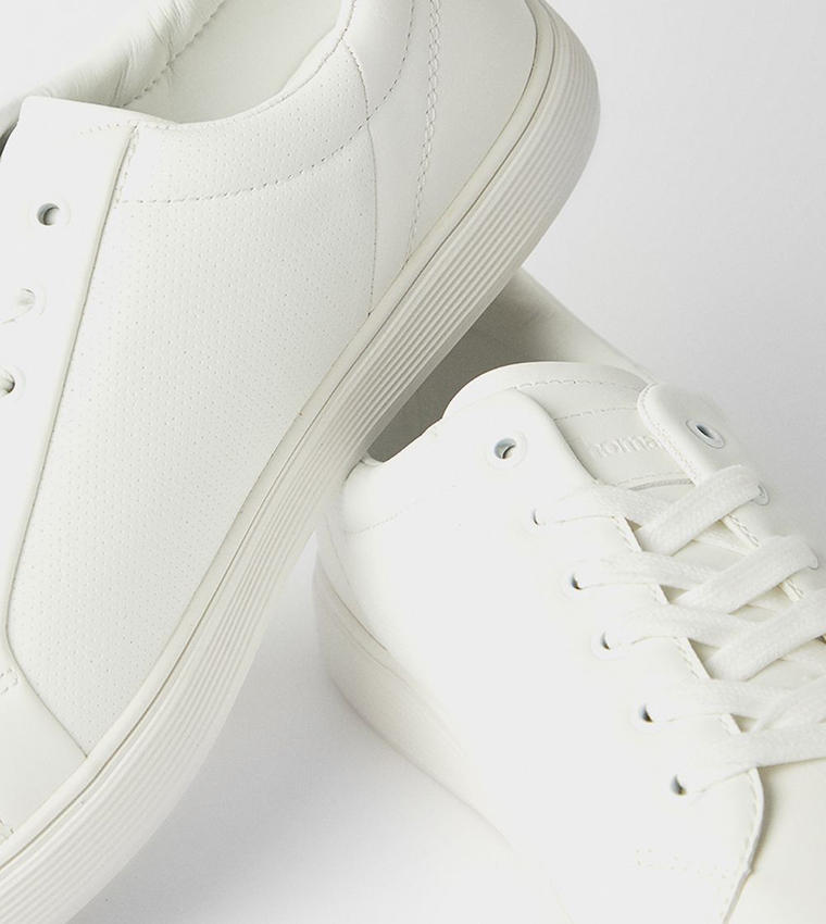 Round Toe Lace-Up Sneakers