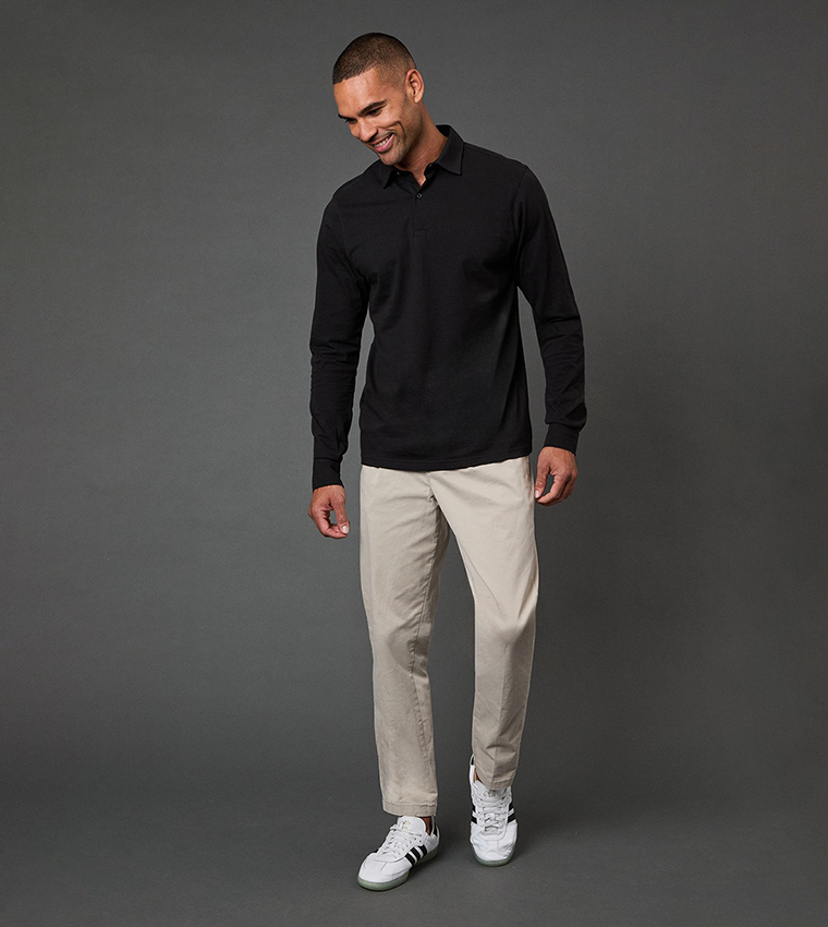 Smart Jersey Long Sleeves Polo T-Shirt
