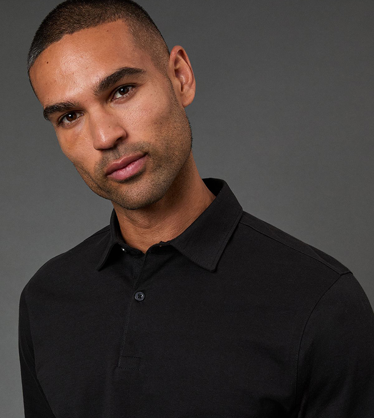 Smart Jersey Long Sleeves Polo T-Shirt