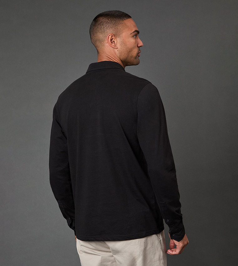 Smart Jersey Long Sleeves Polo T-Shirt