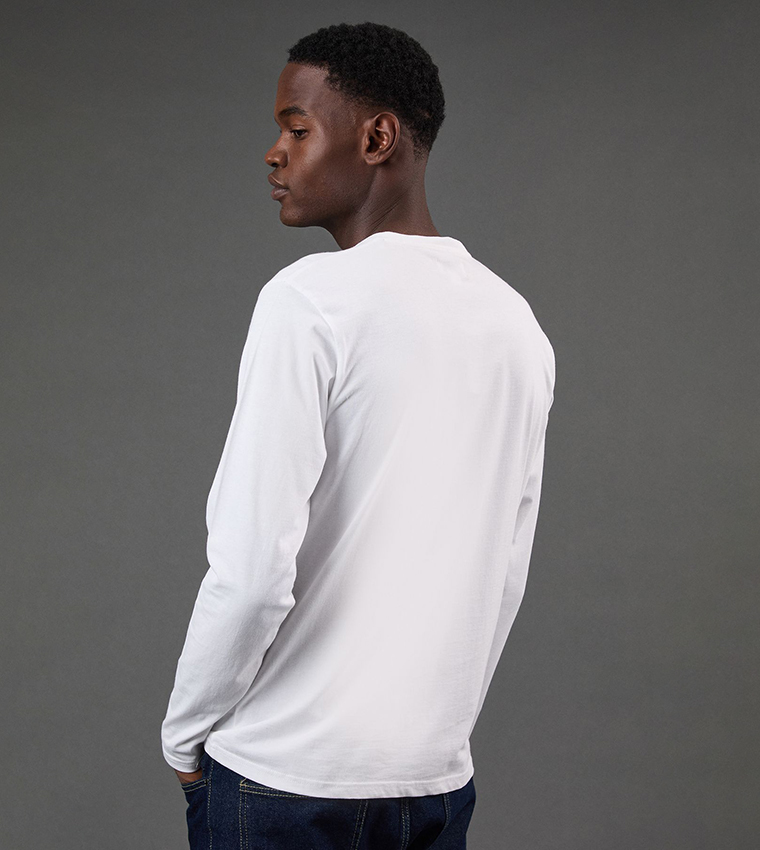 Long Sleeves Henley Neck T-Shirt