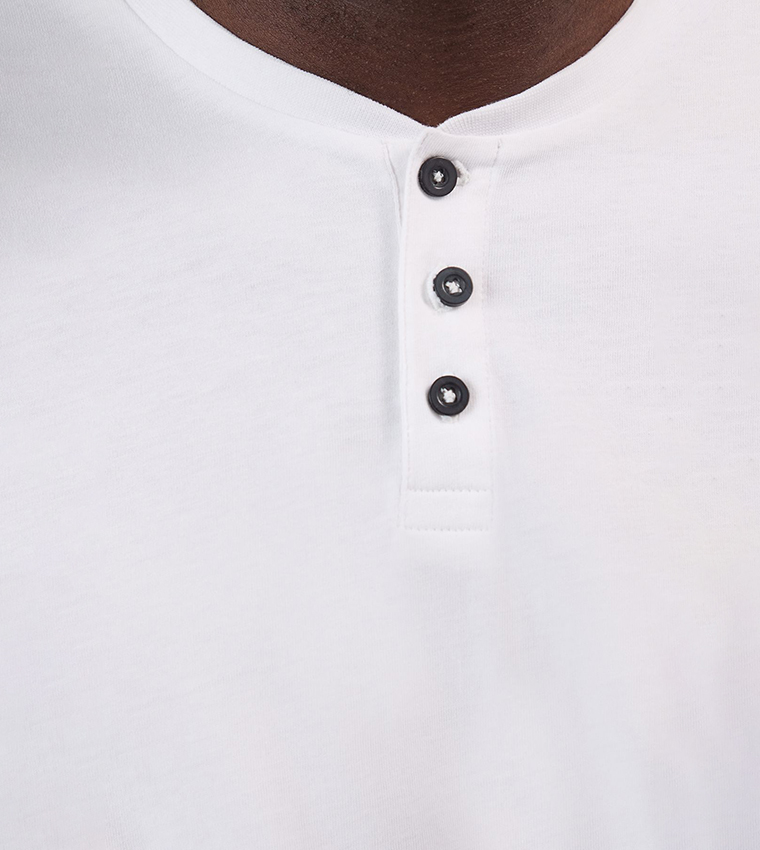 Long Sleeves Henley Neck T-Shirt
