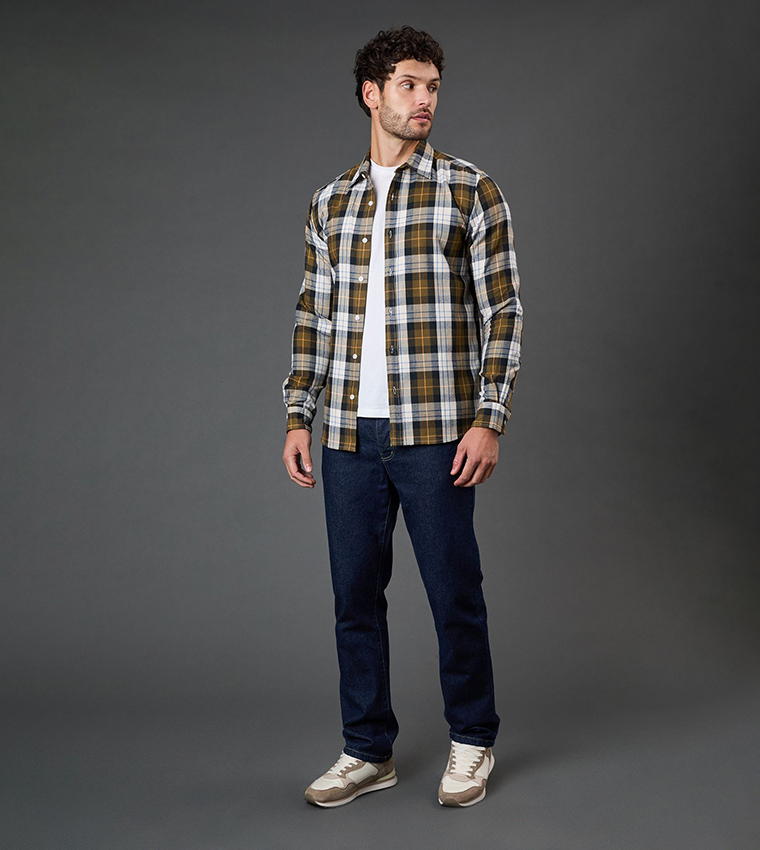 Western Checkered Long Sleeves Shirt
