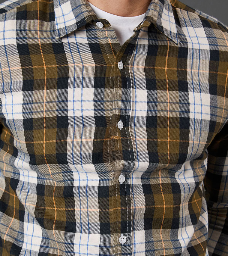 Western Checkered Long Sleeves Shirt