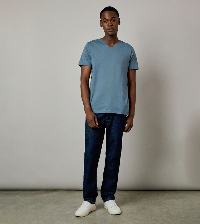 Solid Airforce V-Neck T-Shirt