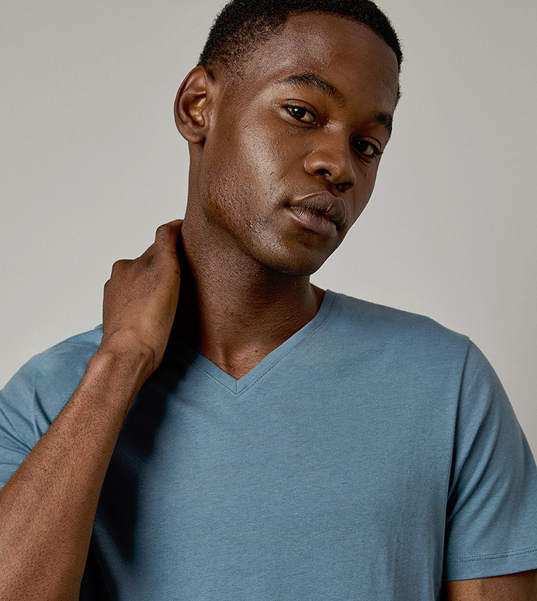 Solid Airforce V-Neck T-Shirt