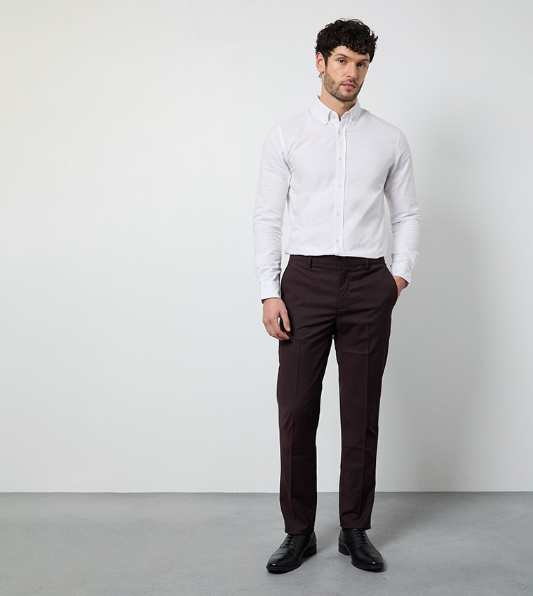 Stretch Slim Fit Formal Trousers