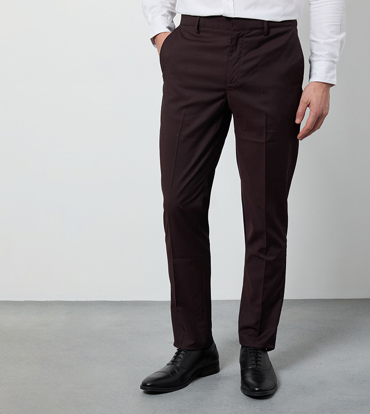 Stretch Slim Fit Formal Trousers