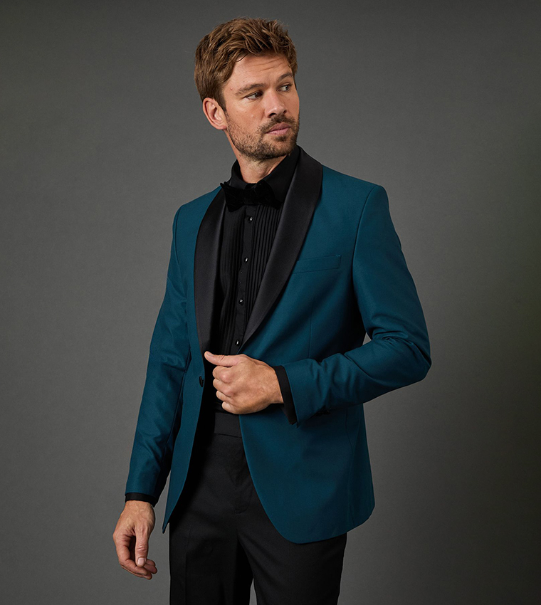 Shawl Collar Slim Fit Tuxedo Blazer