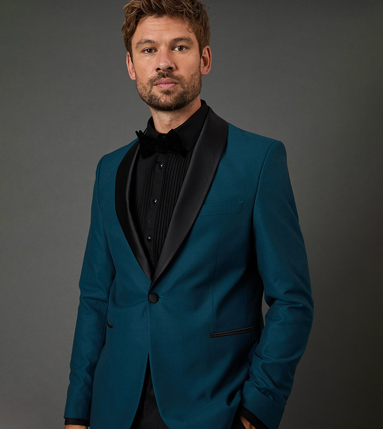 Shawl Collar Slim Fit Tuxedo Blazer