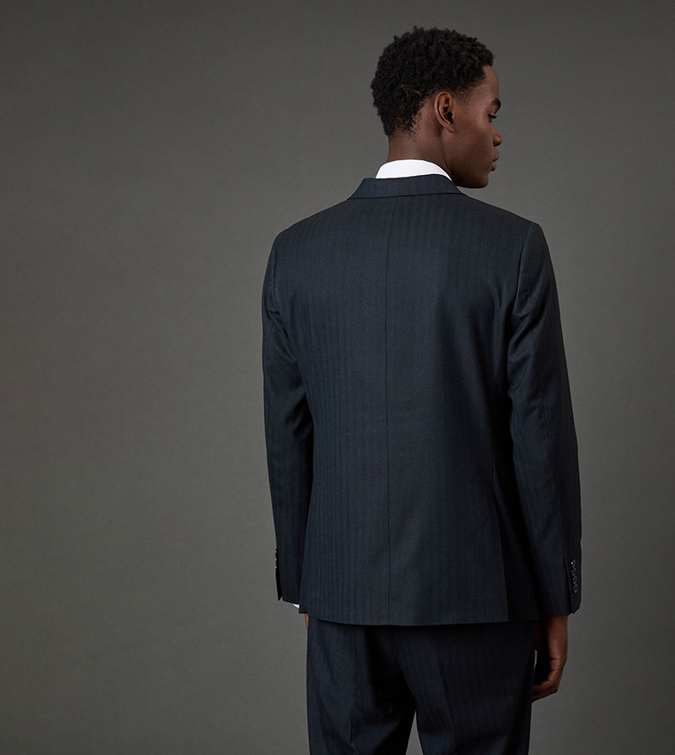 Herringbone Double Breasted Blazer