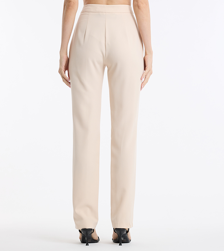 High Waisted Tapered Smart Trousers