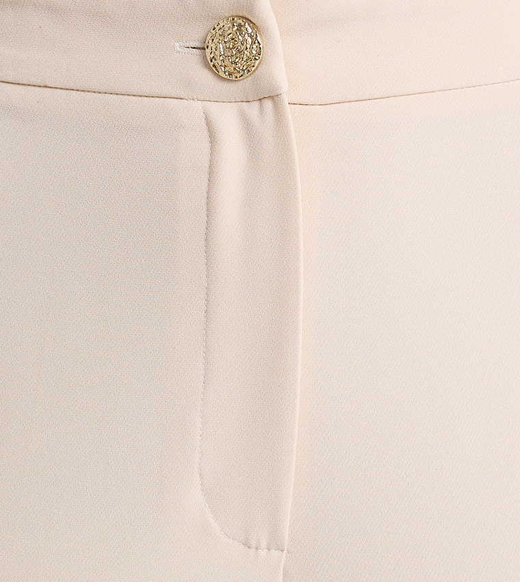 High Waisted Tapered Smart Trousers