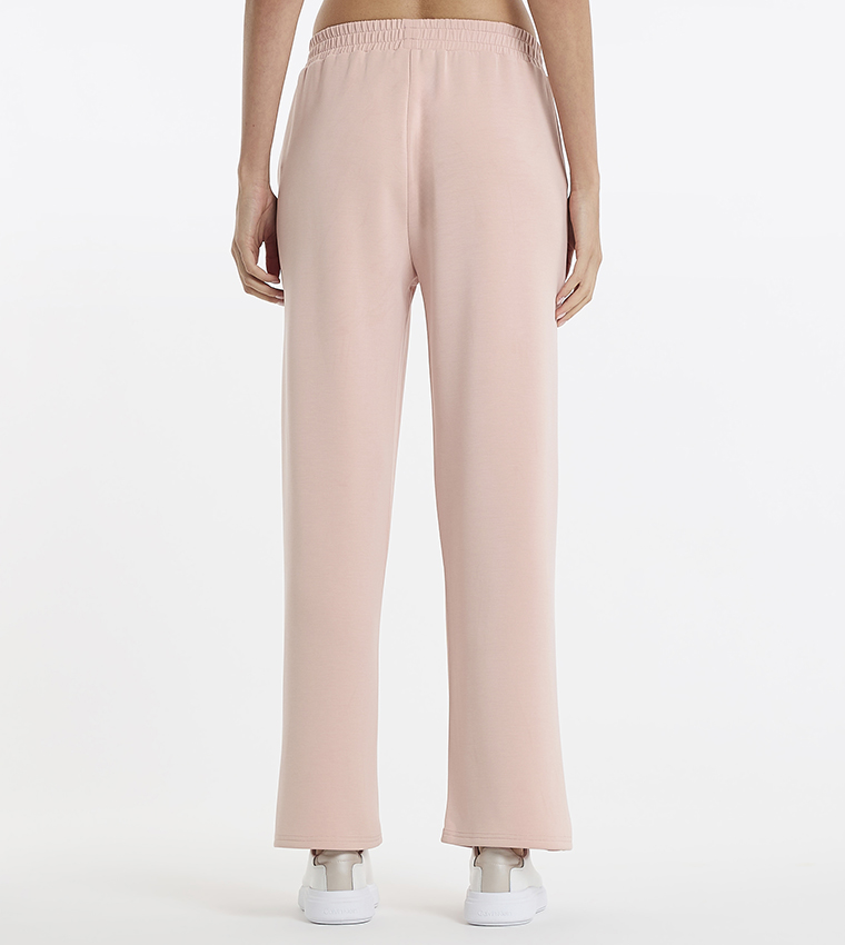 Buy BCBG Solid Elastic Waist Pants In Pink 6thStreet UAE