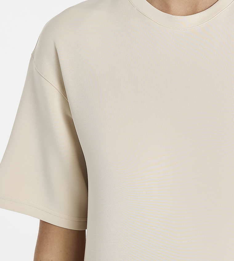 Solid Short Sleeves T-Shirt Dress