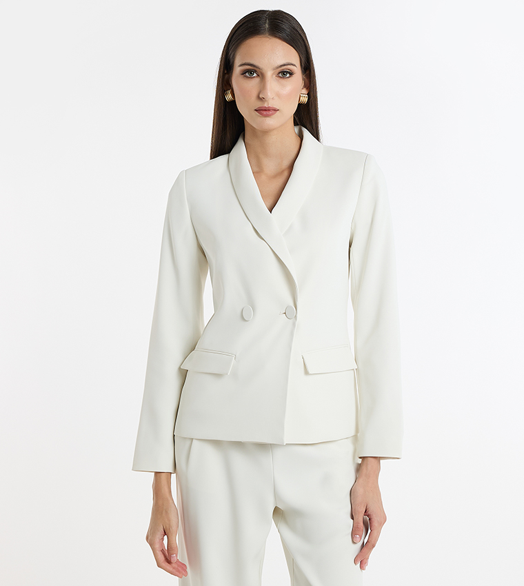 Double Breasted Shawl Collar Blazer